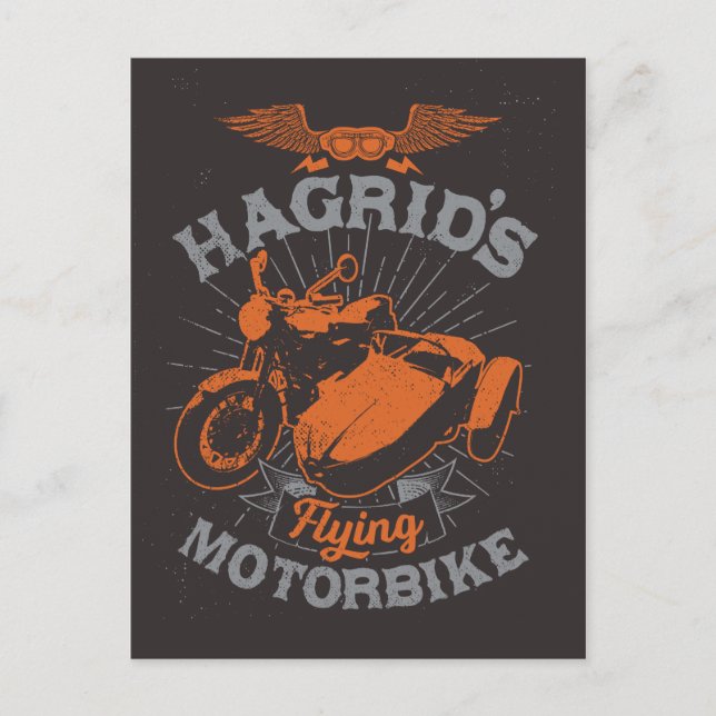 Hagrids fliegendes Motorrad Einladungspostkarte (Vorderseite)