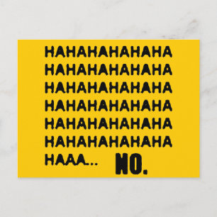 HAHA... NEIN POSTKARTE