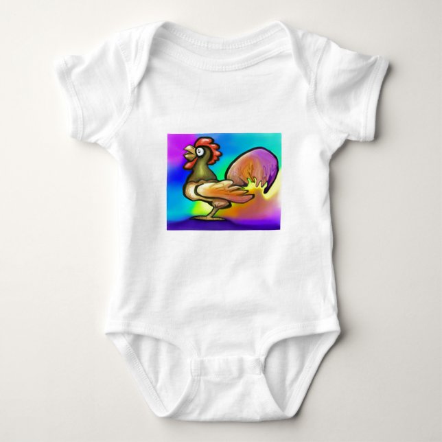 Hahn Baby Strampler (Vorderseite)