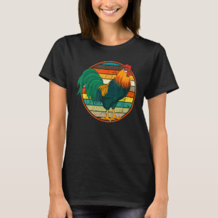 Hahn Bedrängter Retro Vintage Hühnerfarm Geflügel T-Shirt