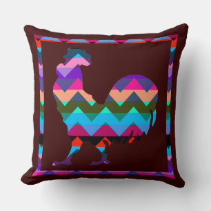 Hahn-Chevron-Muster Kissen