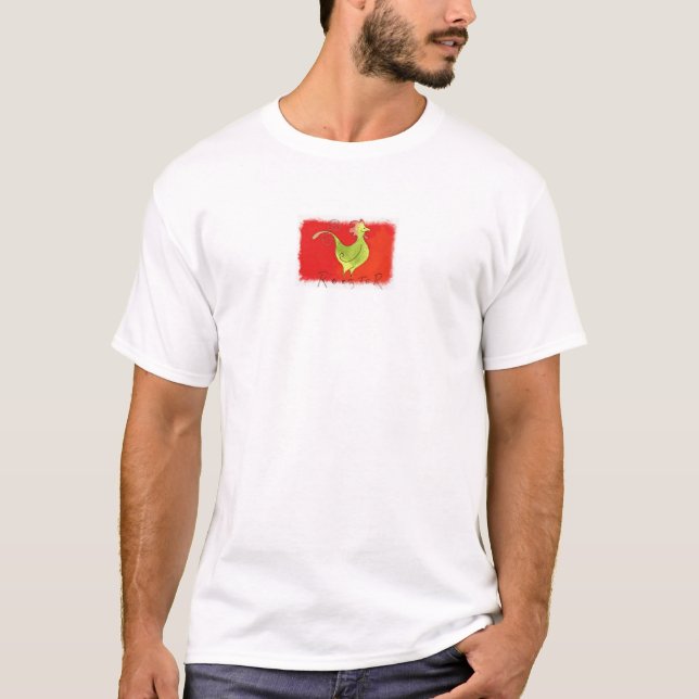 Hahn - chinesisches Zeichen T-Shirt (Vorderseite)