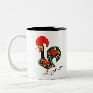 Hahn Galo de Barcelos Portuguese Zweifarbige Tasse