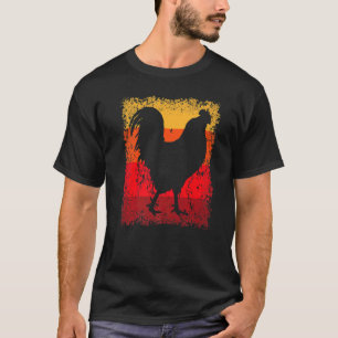 Hahn Huhn Geflügel Vintage Retro T-Shirt