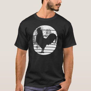 Hahn Huhn Mond Mystisch Retro Vintage T-Shirt