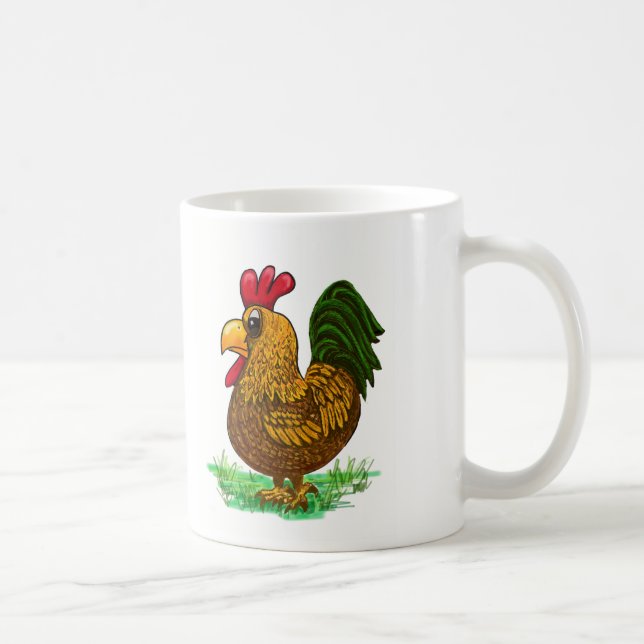 Hahn-Huhn-Spaßkaffee-Teeschalen-Tasse Kaffeetasse (Rechts)