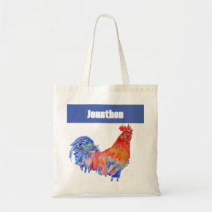 Hahn Huhn Vogel Kinder Jungen Name Blau Rot Tragetasche