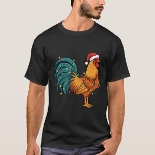 Hahn Ich Rock Ein Festlicher Hahn In Einem Weihnac T-Shirt