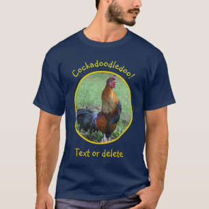 Hahn kräht Kikeriki Lustig T-Shirt