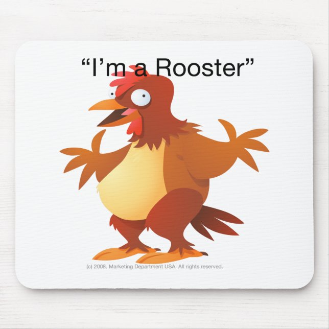 Hahn-Mausunterlage Mousepad (Vorne)