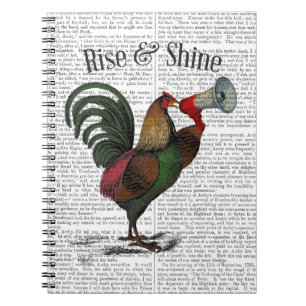 Hahn mit Loudhailer 2 Notizblock