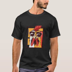 Hahn mit Sonnenbrille Cooler Gockel Huhn Ferne T-Shirt