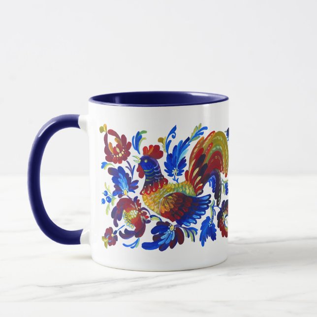 Hahn Petrykivka Ukrainerkunst Tasse (Links)