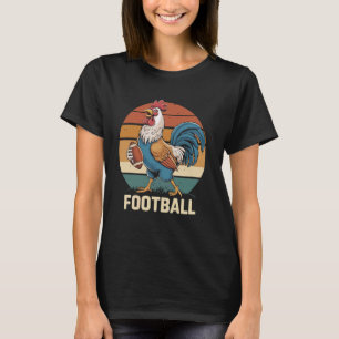 Hahn Playing American Football Retro Vintag oder T-Shirt