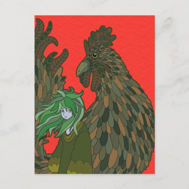 Hahn Postkarte (Vorderseite)