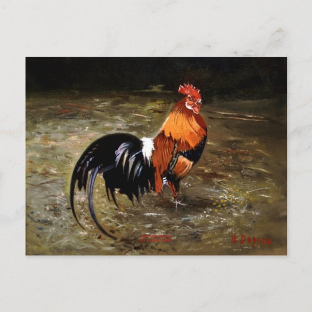 Hahn Postkarte (Vorderseite)