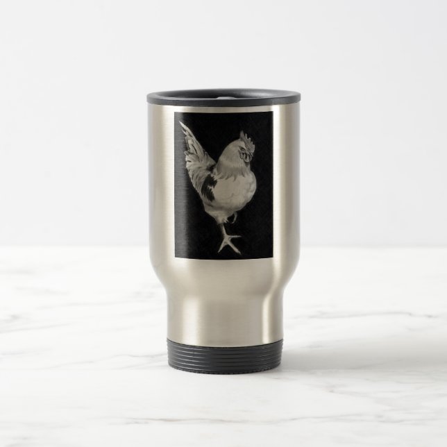 HAHN-REISE-TASSE: BLEISTIFT-KUNST REISEBECHER (Mittel)