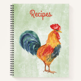 Hahn Rezept Notizbuch