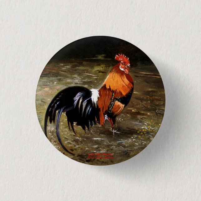 Hahn/Rooster/Gallisch Button (Vorderseite)
