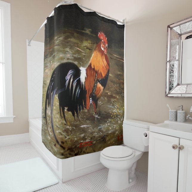 Hahn/Rooster/Gallisch Duschvorhang (Beispiel)