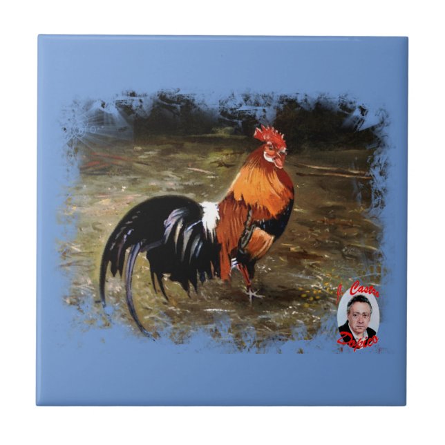 Hahn/Rooster/Gallisch Fliese (Vorderseite)