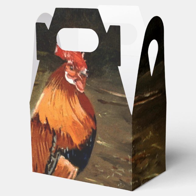Hahn/Rooster/Gallisch Geschenkschachtel (Geöffnet)