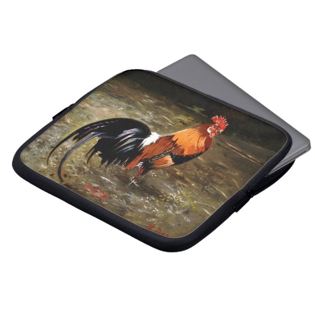 Hahn/Rooster/Gallisch Laptopschutzhülle (Vorne Oben)