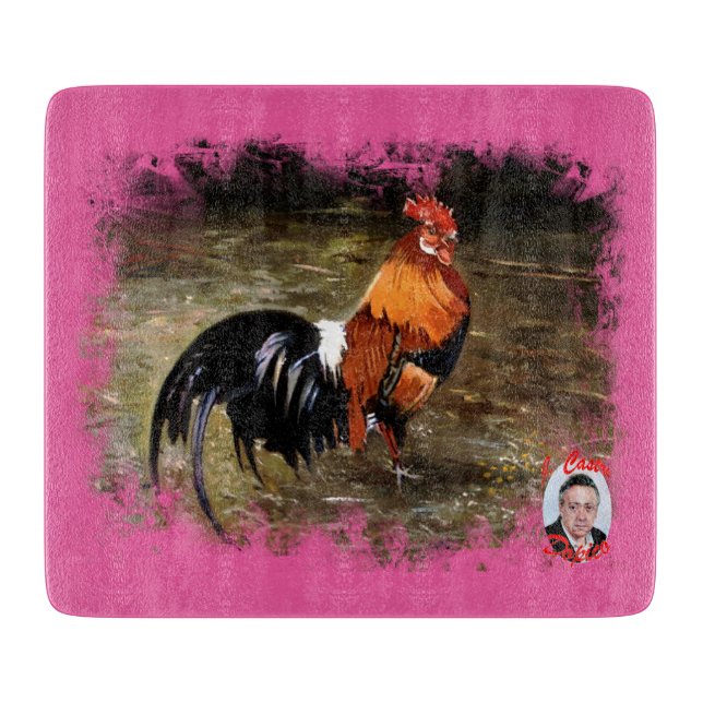 Hahn/Rooster/Gallisch Schneidebrett (Vorderseite)