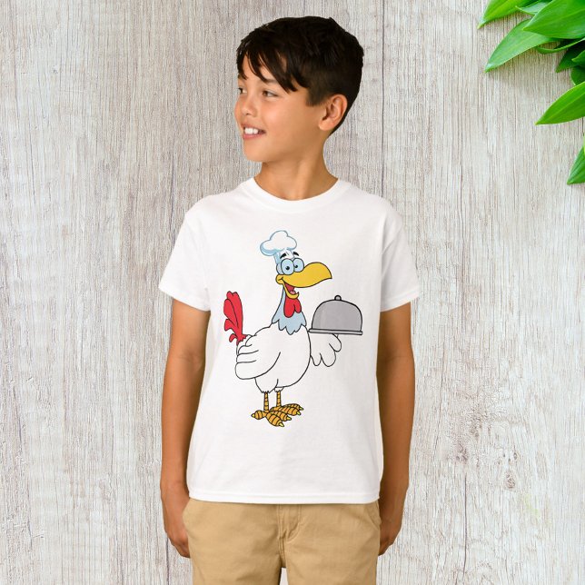 Hahn serviert Essen T-Shirt (Von Creator hochgeladen)