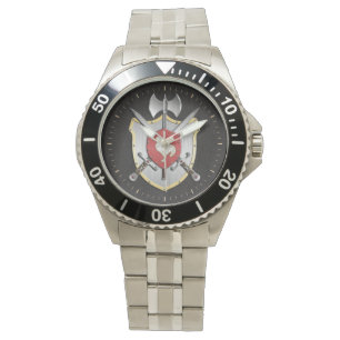 Hahn Sigil Kampf-Wappen Armbanduhr