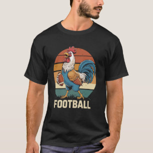 Hahn spielt American Football Retro Vintage Hahn T-Shirt