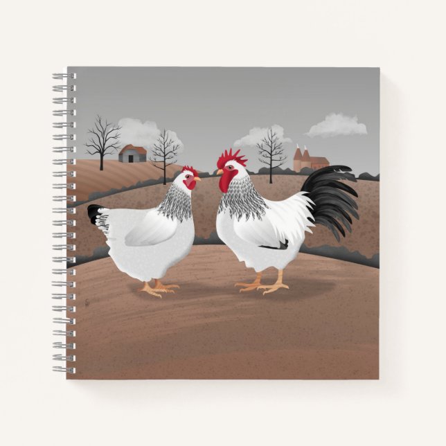 Hahn und Henne Notizbuch (Vorderseite)