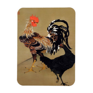 Hahn und Henne von Ito Jakuchu Magnet