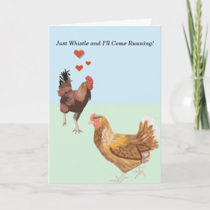 Hahn und Huhn Valentinstag Feiertagskarte