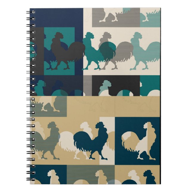 Hahn-Vintages Notizbuch Notizblock (Vorderseite)