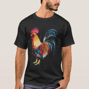 Hahn-Vogel-Liebhaber-Huhn-Hühner-Bauer Grafik-Desi T-Shirt