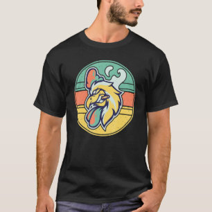 Hahn-Zigaretten rauchender landwirtschaftlicher Ti T-Shirt