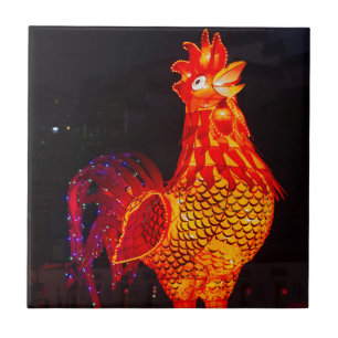 Hahn-Zodiak-Symbol Laterne Fliese
