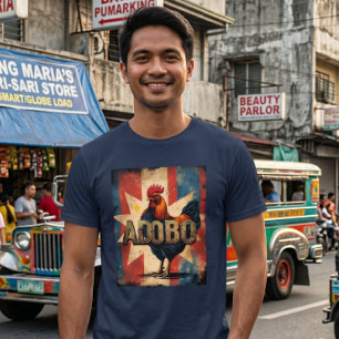 Hähnchen Adobo Philippinen T-Shirt - Pinoy Stolz Tri-Blend Shirt