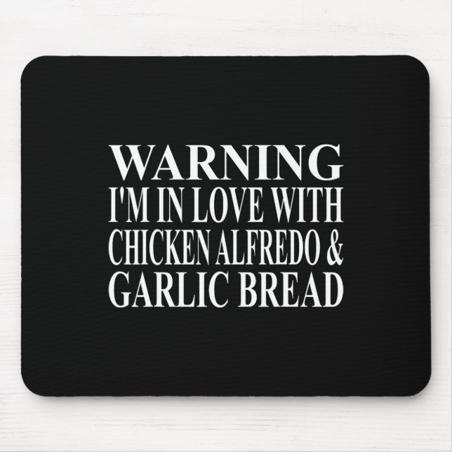 Hähnchen Alfredo Bekleidung Beste Lustige Knoblauc Mousepad (Vorne)