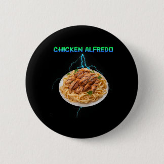 Hähnchen Alfredo Meme Bootleg Rap Stil 90er Vintag Button
