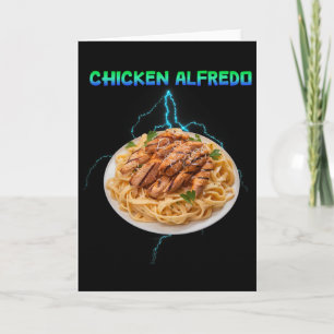 Hähnchen Alfredo Meme Bootleg Rap Stil 90er Vintag Karte