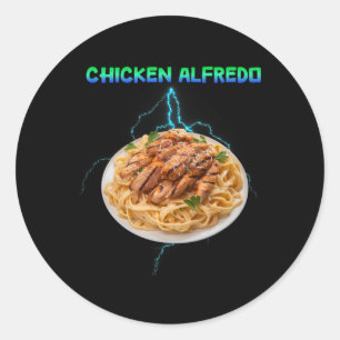 Hähnchen Alfredo Meme Bootleg Rap Stil 90er Vintag Runder Aufkleber