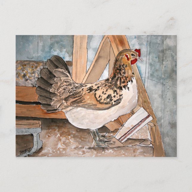 Hähnchen-Art-Portrait-Postkarten Postkarte (Vorderseite)