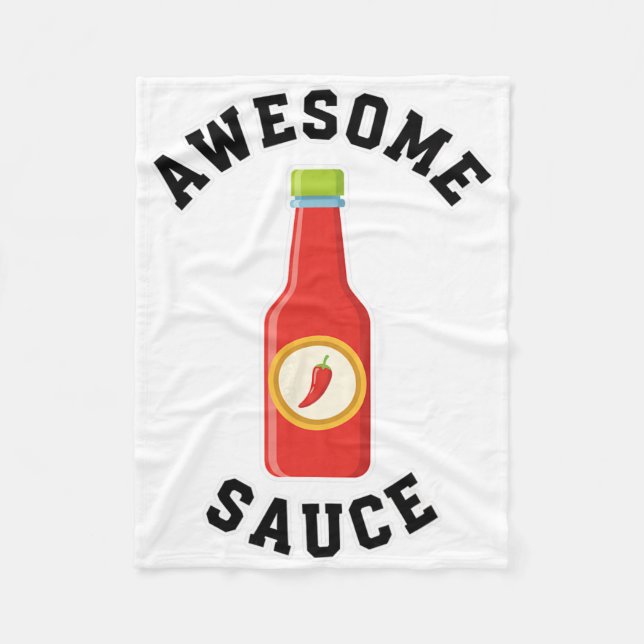 Hähnchen Awesome Sauce Flasche  Fleecedecke (Vorderseite)