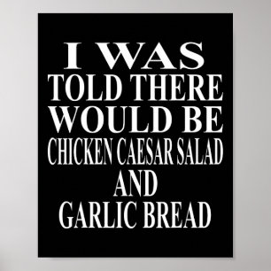 Hähnchen Caesar Salat Bekleidung Großartig Lustig Poster