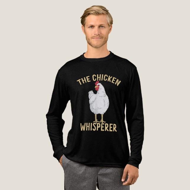 Hähnchen Cool Hen Art Bauer Farm Hähnchen Tri-Blend Shirt (Volle Vorderseite)