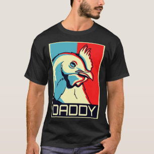 Hähnchen-Daddy Hahn Hühner-Grafik I Landwirt T-Shirt