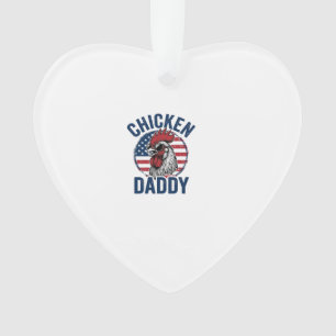 Hähnchen Daddy Hahn Vintage Patriotisches Shirt De Ornament