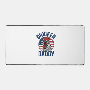 Hähnchen Daddy Hahn Vintage Patriotisches Shirt De Schreibtischunterlage